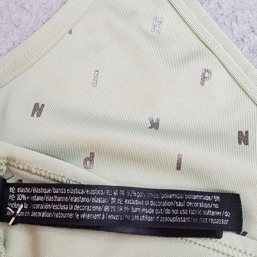 PINK Women Sports Bra XS Green AOP Ultimate Lightly Lined Wireless